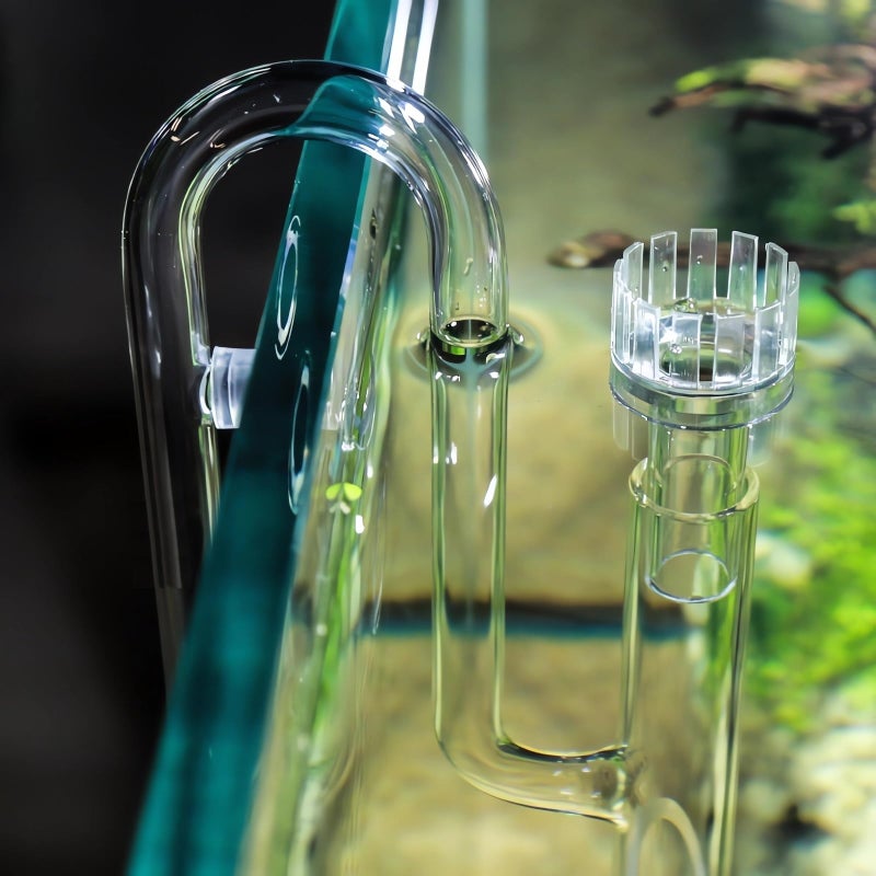 JARDLI Glass Lily Pipe Inflow with Surface Skimmer for Aquarium Planted Tank (20mm for 19/25mm (3/4'' i.d.) tubing) - Image 5